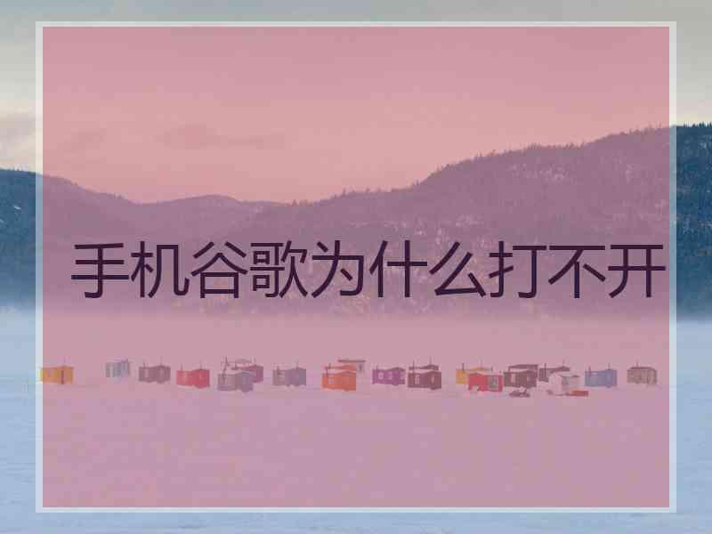 手机谷歌为什么打不开 手机谷歌为什么打不开