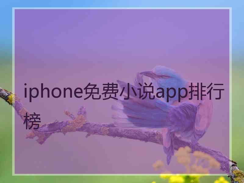 iphone免费小说app排行榜