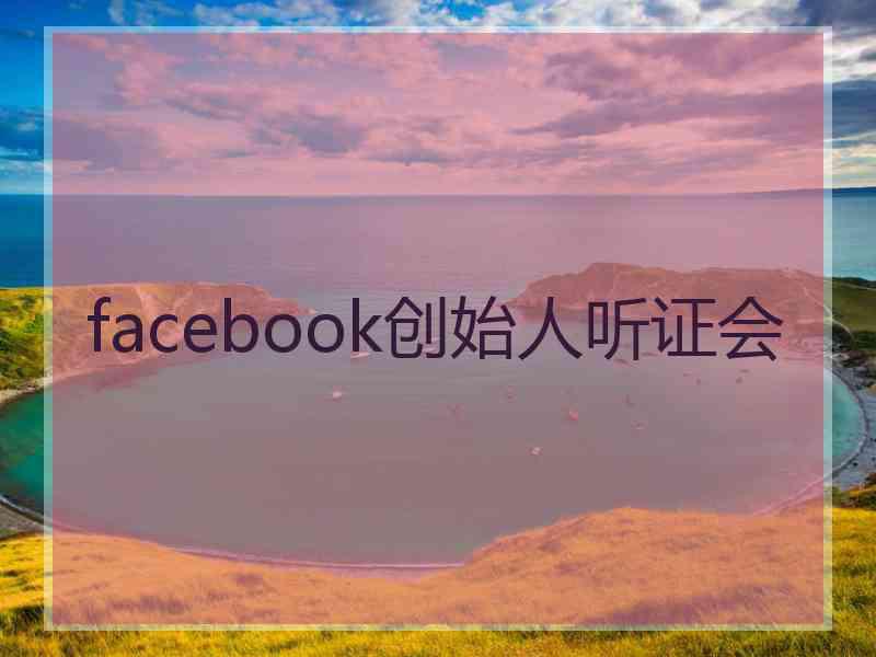 facebook创始人听证会