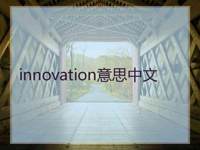 innovation意思中文